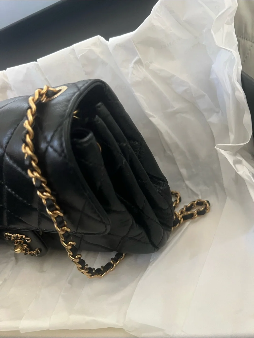 Chanel Quilted Leather Cc Accordion Flap Bag